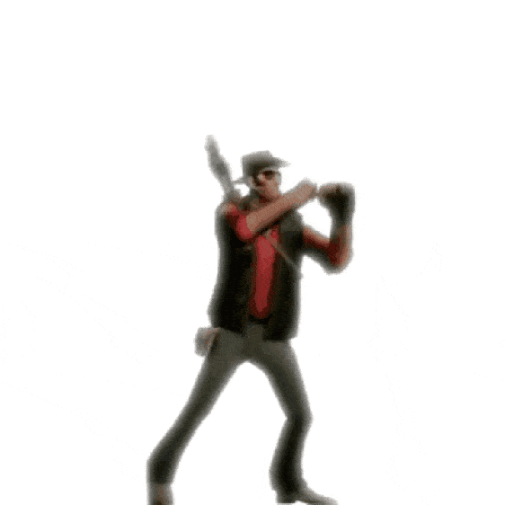 SFM gif of Sniper tf2 dancing